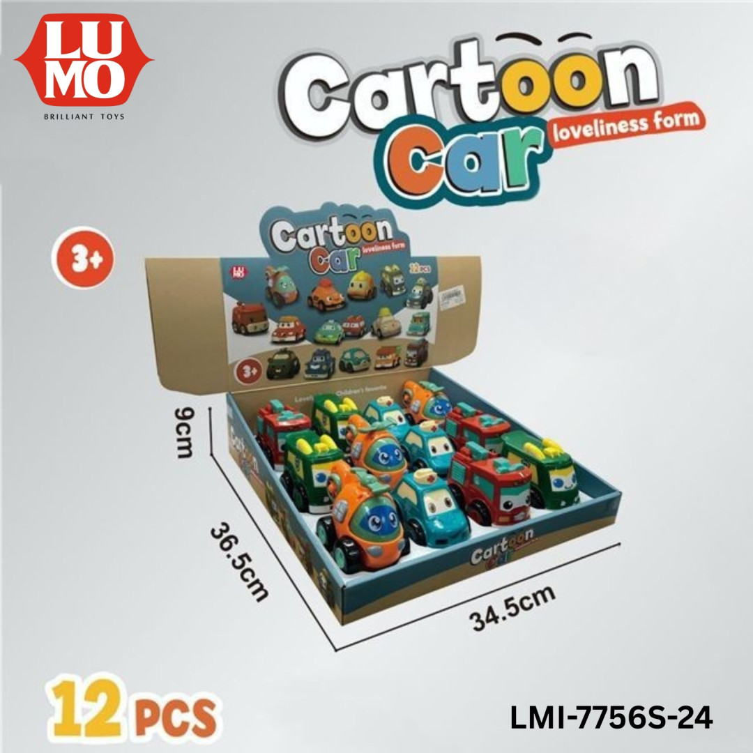 FRI 12 PCS BOX FRI CARTOON CAR