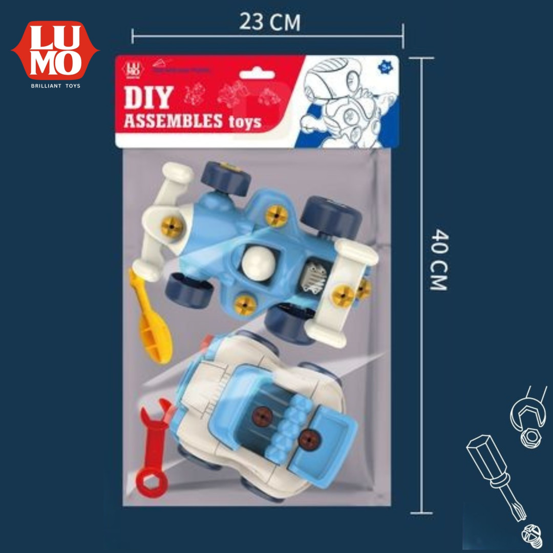 2 PCS DIY ASSEMBLES CAR