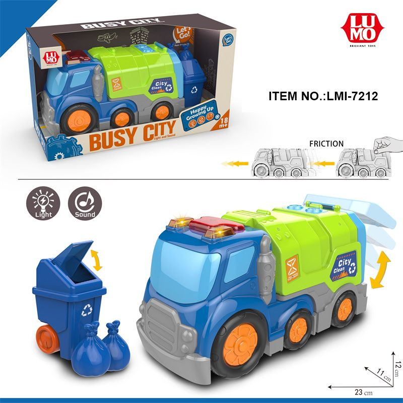 FRI CITY GARBEG TRUCK WITH  LIGHT MUSIC