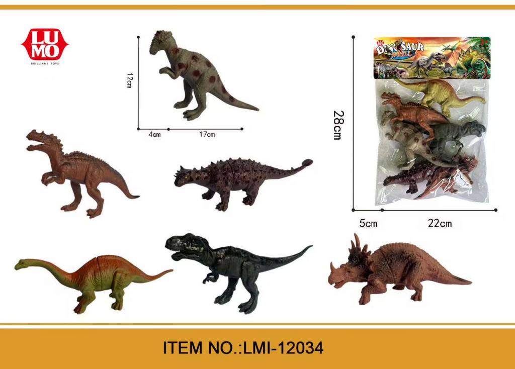 6 PCS DINOSAUR WORLD