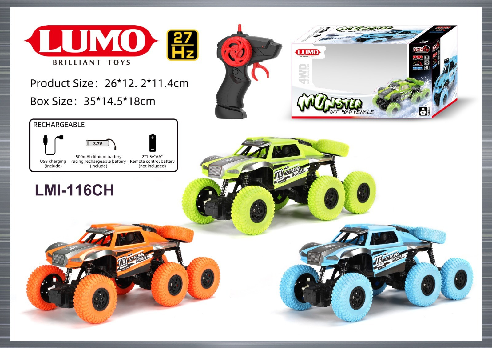 MONSTER OFF ROAD R/C CAR