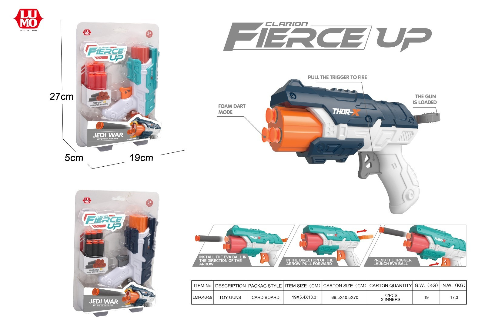 THOR-X GUN BLISTER PKG