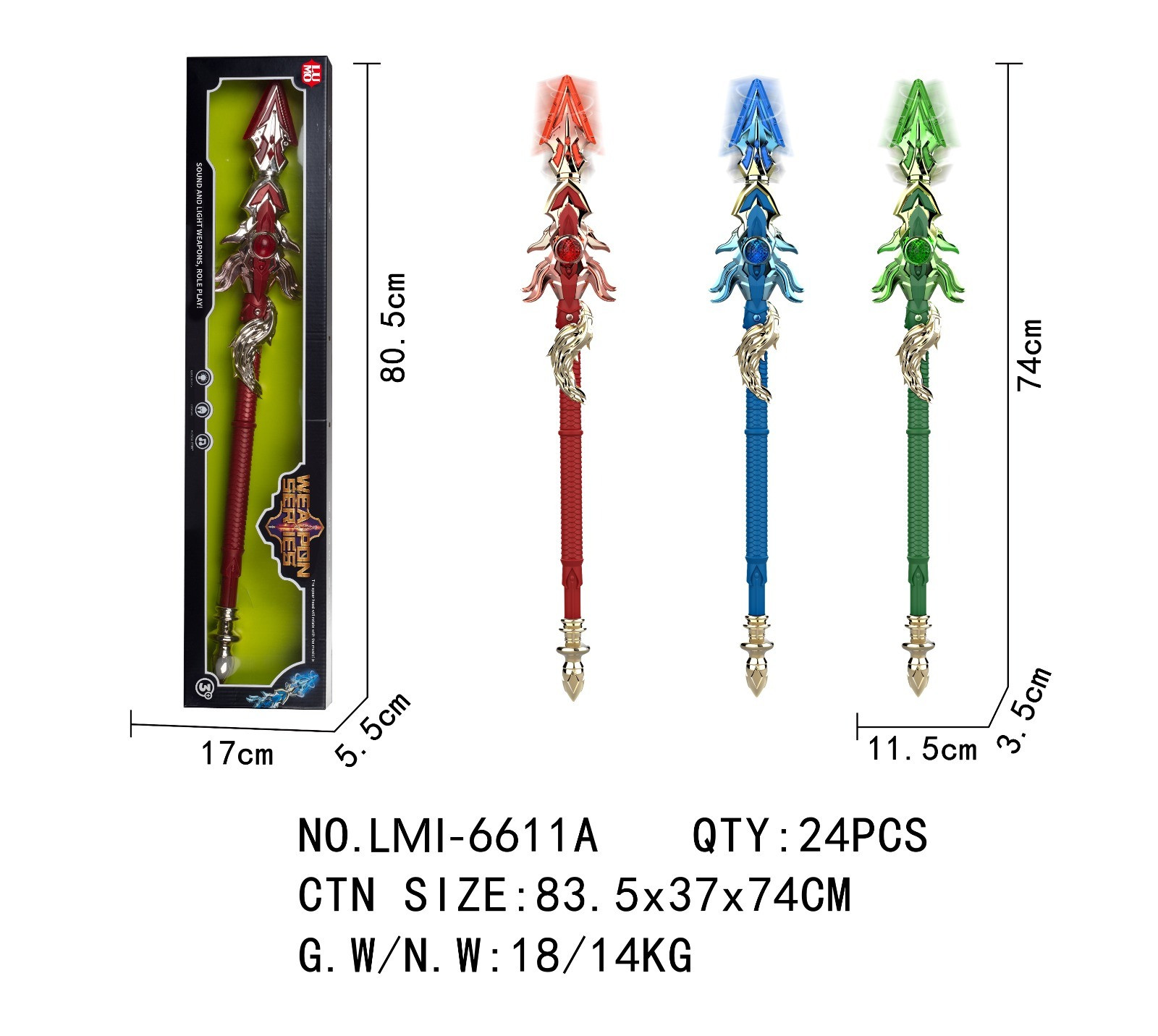 B/O SPEAR WITH 360 ROTATION