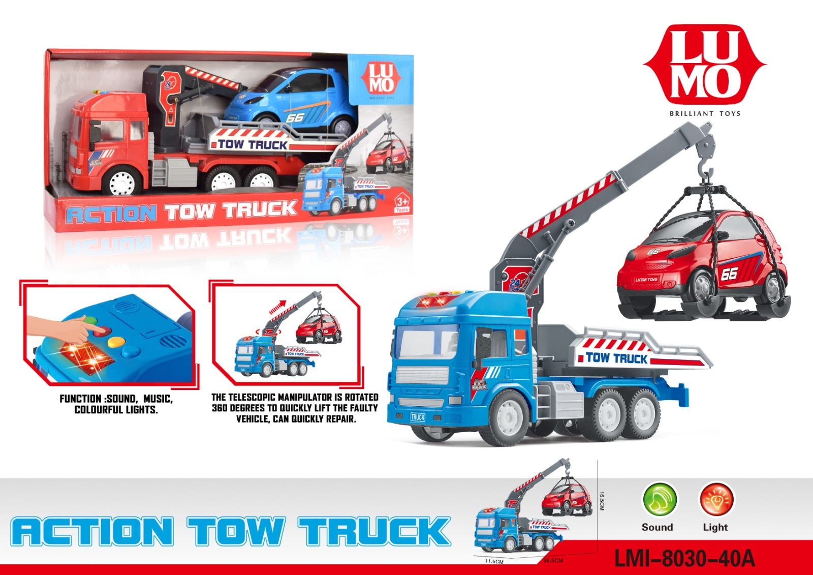 FRI TOW TRUCK WITH LIGHT MUSIC