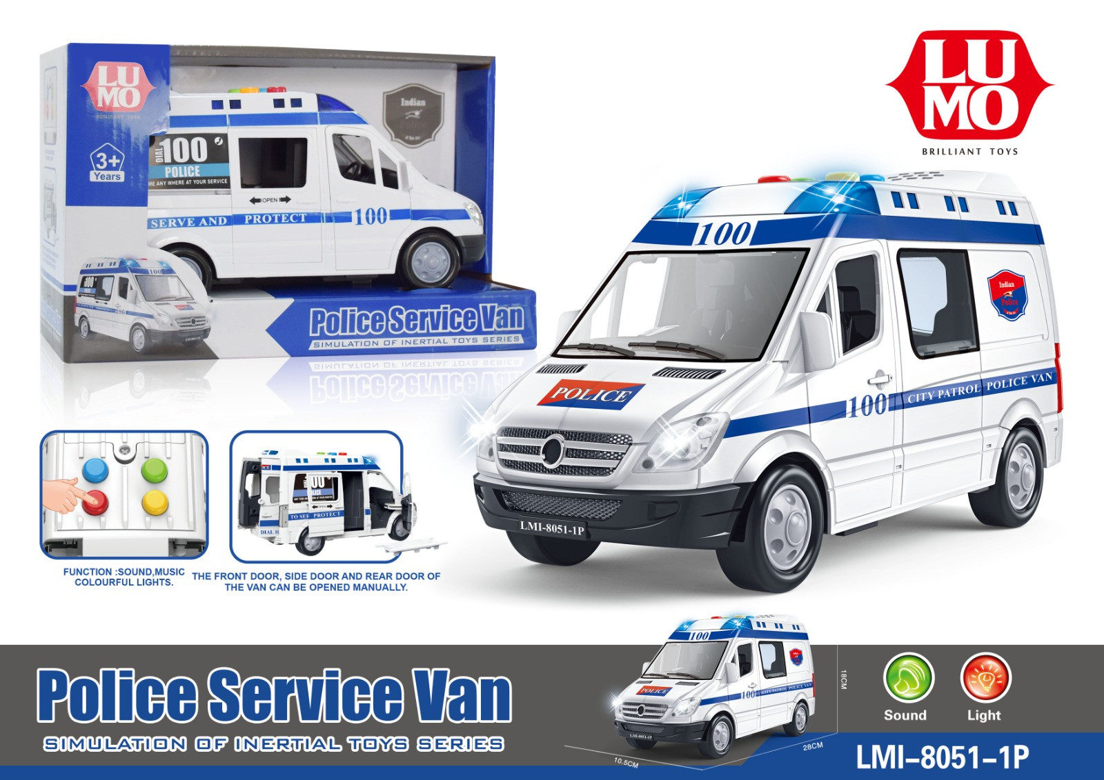 FRI POLICE SERVICE VAN WITH LIGHT MUSIC