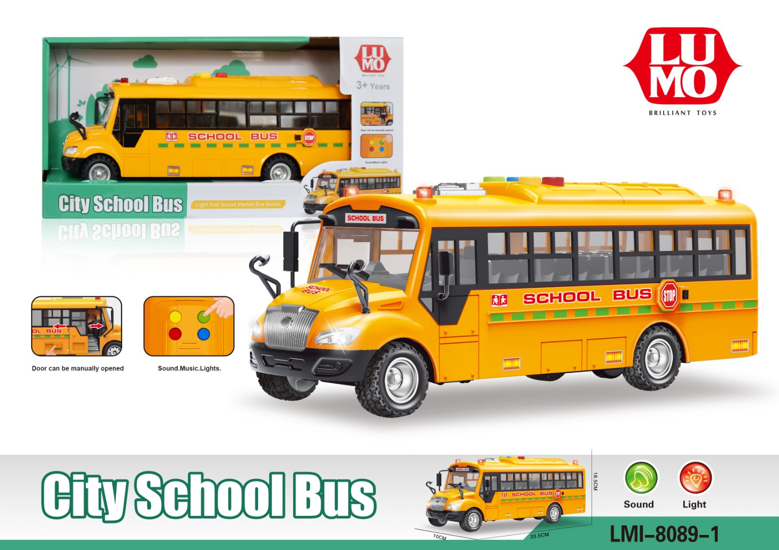 FRI CITY SCHOOL BUS WITH LIGHT MUSIC