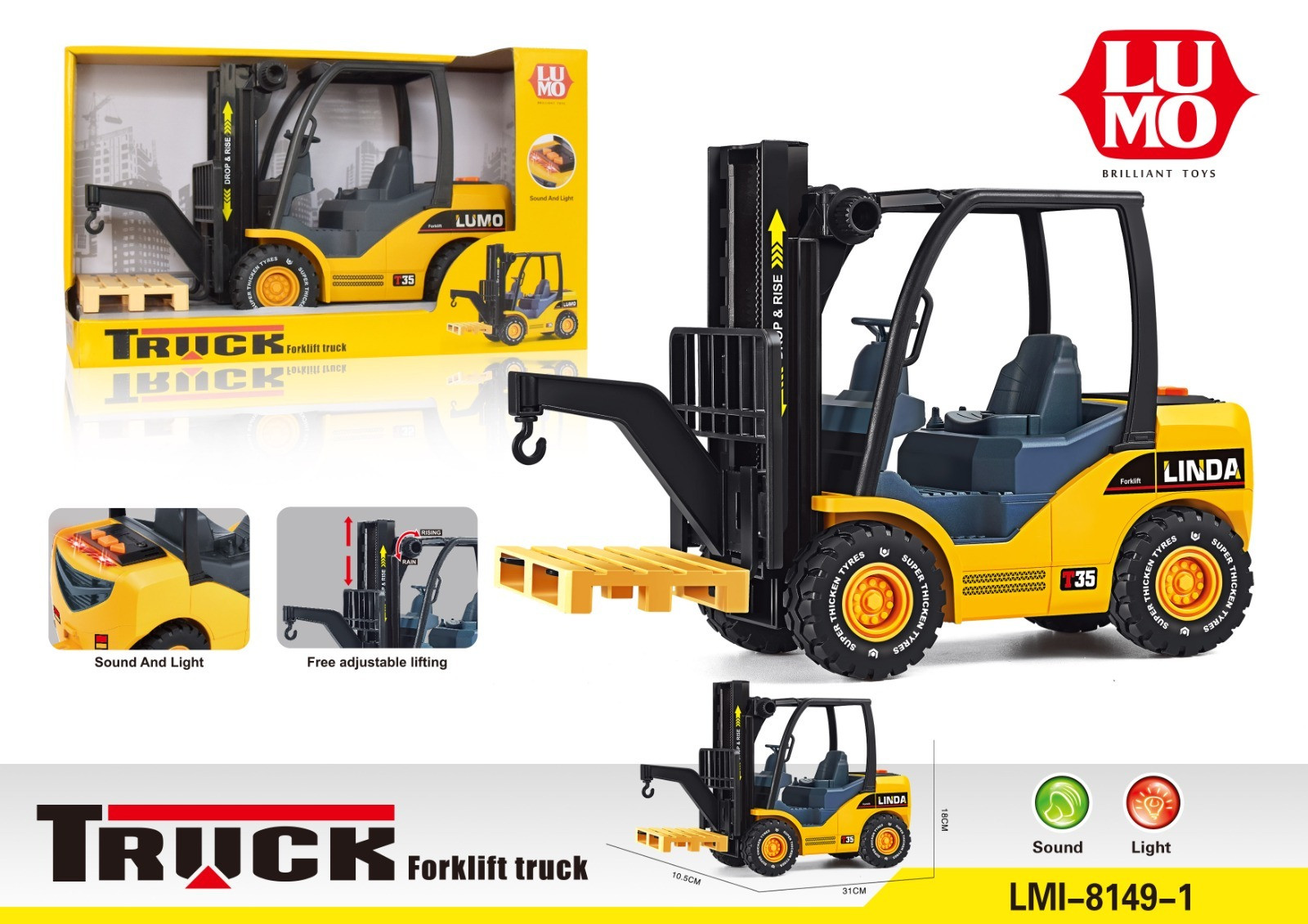 FRI LARGE BULLDOZER CRANE WITH LIGHT MUSIC