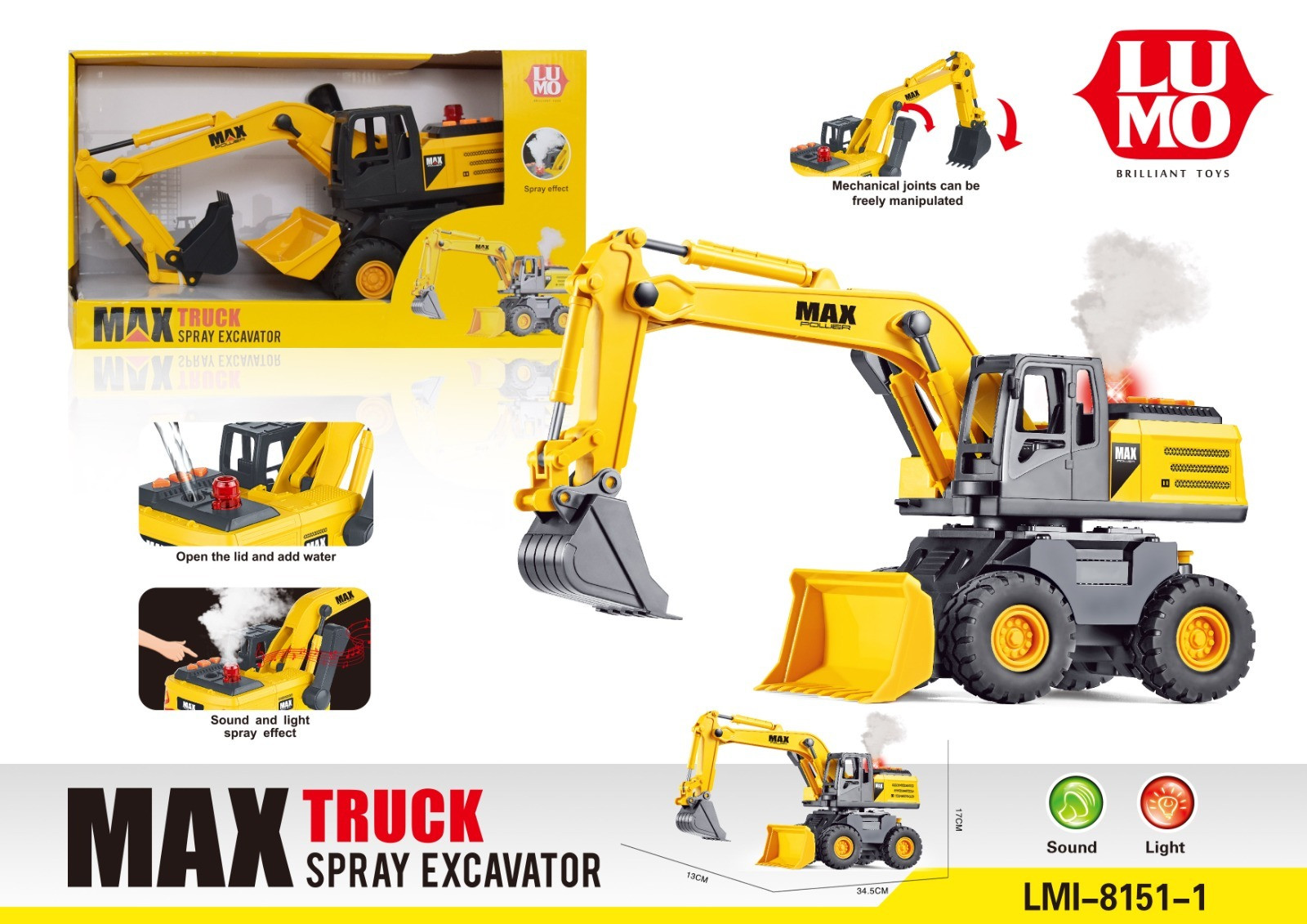 FRI 2IN 1 JCB WITH LIGHT MUSIC WITH SMOKE