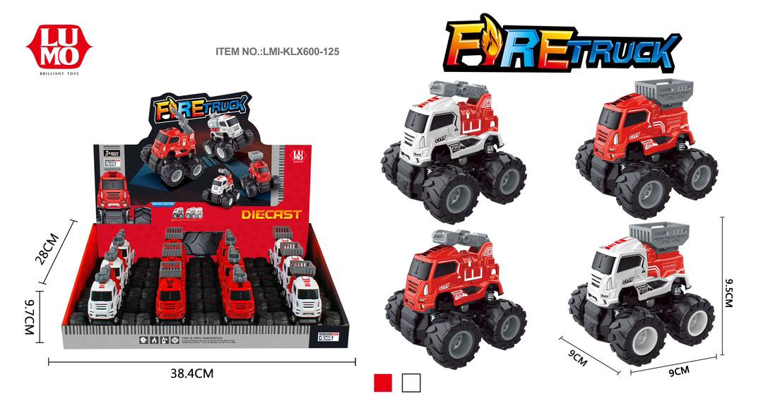 FRI METAL FIRE TRUCK MIX MODEL 12pc BOX