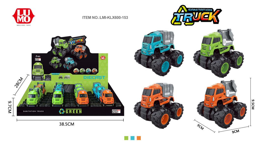 FIR METAL SANITATION TRUCK 12pc BOX